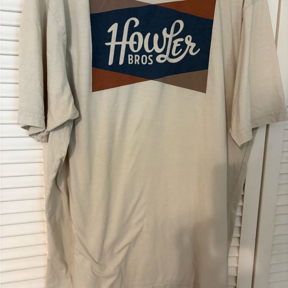Howler Brothers Beige and Blue Graphic Tee